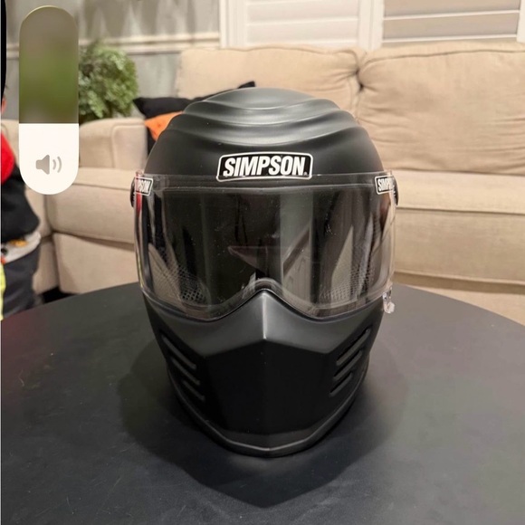 Simpson Black Racing Helmet - Picture 2 of 5